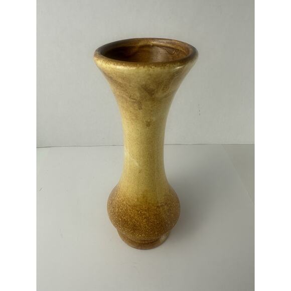 Haeger Art Pottery Golden Brown Glaze Bud Vase 9" MCM Vintage USA - Picture 2 of 6